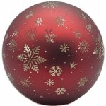 Ornex Vánoční ozdoba skleněná koule s vločkami červená 7 cm – Zboží Dáma