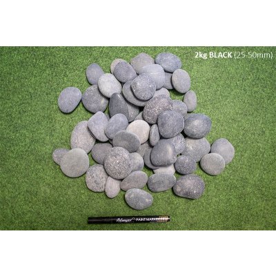 Plážové oblázky BLACK hmotnost: 2kg (25-50mm) – Zboží Dáma