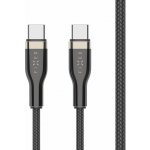 Fixed FIXDB-CC12-BK Nabíjecí a datový opletený s konektory USB-C/USB-C a podporou PD, USB 2.0 / 100W, 1,2m