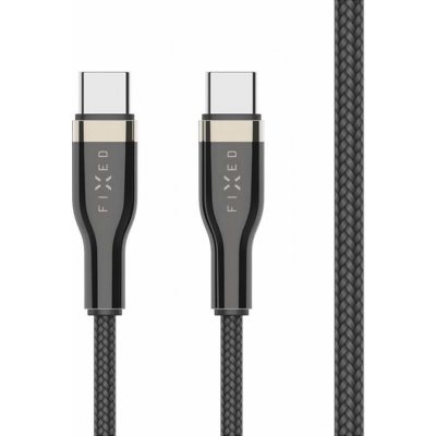 Fixed FIXDB-CC12-BK Nabíjecí a datový opletený s konektory USB-C/USB-C a podporou PD, USB 2.0 / 100W, 1,2m – Sleviste.cz