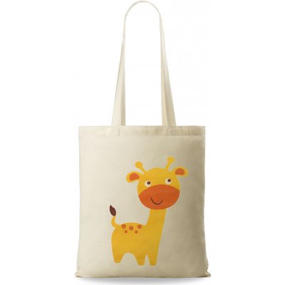kabelka shopper bag eko bavlněná taška s potiskem na nákupy béžová cow