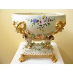 LUXUSNÍ VELKÁ PORCELÁNOVÁ FIGURÁLNÍ ŽARDINIÉRA – Hledejceny.cz