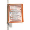 Stojan na plakát Durable Magnetický držák VARIO WALL 5 + 5 kapes, oranžový