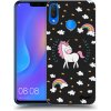 Pouzdro a kryt na mobilní telefon Huawei Picasee silikonový černý obal pro Huawei Nova 3i - Unicorn hvězdné nebe