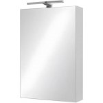 A - Interiéry Skříňka zrcadlová Argos 40 bílá, lesk, LED osv. chrom, 40x65x13,8 – Zboží Dáma