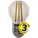 Emos LED žárovka Filament Mini Globe E27 4W=40W teplá bílá Z74240