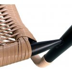 Aga Zahradní židle RATAN Černá/Béžová – Zboží Mobilmania