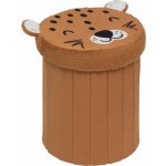 Atmosphera for kids Skládací taburet s úložným SMILE, Ø 30 cm, bílý – Zboží Dáma