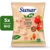 Dětský snack Sunar BIO dětské křupky mini farma jahoda 5 x 18 g