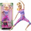 Panenka Barbie Barbie V pohybu Blondýna ve fialovém