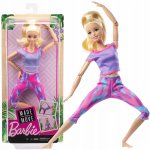 Barbie V pohybu Blondýna ve fialovém – Hledejceny.cz
