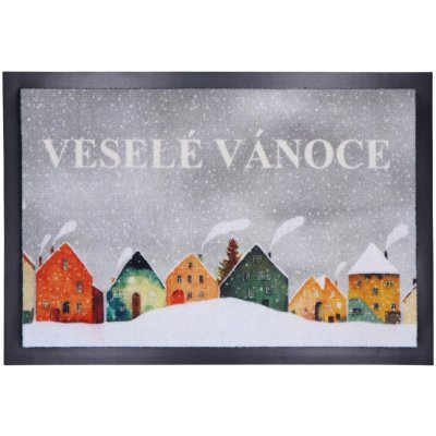 Mercury Flooring Zasněžená vesnička Vícebarevná 40x60 cm – Zboží Dáma