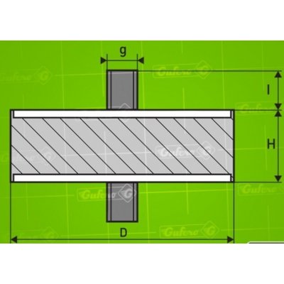 Silentblok AH 07.01 - D60 - B40 - H35 - M10/17mm – Zboží Dáma