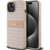 Pouzdro a kryt na mobilní telefon Apple DKNY PU Leather Repeat Pattern Tonal Stripe kryt iPhone 15 růžový