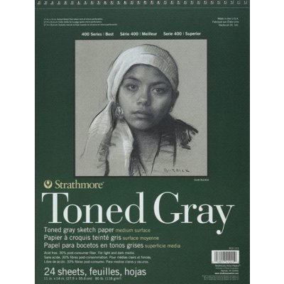 Strathmore Pébéo Tónovaný papír v bloku A3 šedý 118 g/m2 – Zboží Dáma