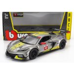 Bburago Chevrolet C8.r 6.2l V8 Team Corvette Racing N 4 Racing 2021 Šedá Žlutá 1:24 – Hledejceny.cz