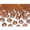 PARTYDECO DÝNĚ pumpkin metalické konfety na stůl 2 x 2cm 15 g HALLOWEEN