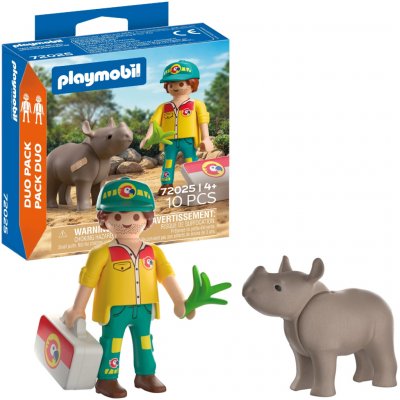 PLAYMOBIL 72025 Ošetřovatel s nosorožcem – Hledejceny.cz