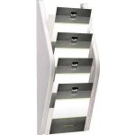 HELIT Držák na katalogy, stříbrný, nástěnný, A4, 4 oddíly, HELIT 18045 – Zboží Dáma