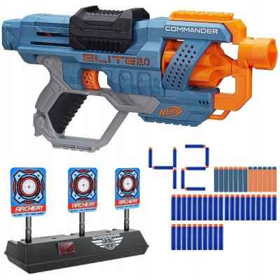 Pistole NERF Elite 2.0 Commander RD-6 sada s 12 šipkami a příslušenstvím – Hledejceny.cz