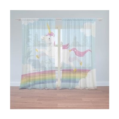 Sablio Záclony Jednorožec: 2ks 150x250cm – Hledejceny.cz