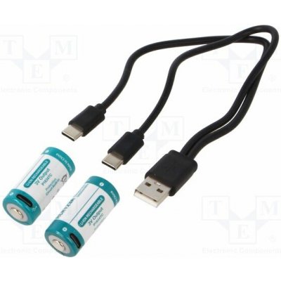 KEEPPOWER P1634TC Akum: Li-Ion; 16340,RCR123A; 3V; 1000mAh; Ø16,6x35mm; 2ks. – Zboží Živě