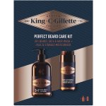Gillette King C. Face & Stubble Moisturizer hydratační krém na obličej a vousy pro muže 100 ml + Beard & Face Wash šampon na vousy 350 ml – Zboží Mobilmania