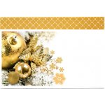 Aria Vánoční obálky 177 x 120 mm - Zlaté ozdoby OB105 – Zboží Dáma