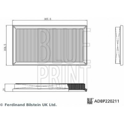 BLUE PRINT Vzduchový filtr ADBP220211 – Hledejceny.cz