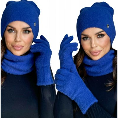 Fashionweek Dámský set čepice nákrčník a rukavice Teplý komplet S2911 Modrá – Hledejceny.cz