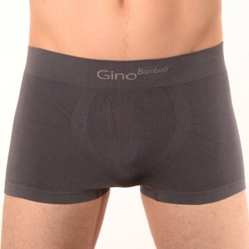 Gino bezešvé boxerky Micro Cotton Long Tmavě šedé