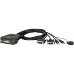 Aten CS-22D 2-port DVI KVM USB mini, integrované kabely – Sleviste.cz