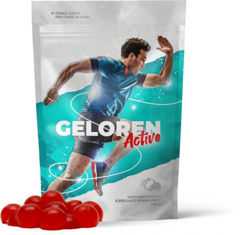 Geloren Active pomeranč kloubní výživa 400 g 90 želé