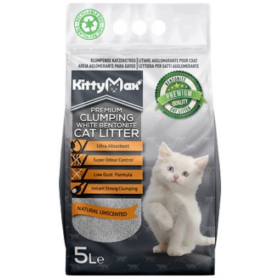Kittymax hrudkující bezprašný bílý bentonit 10 l – Sleviste.cz