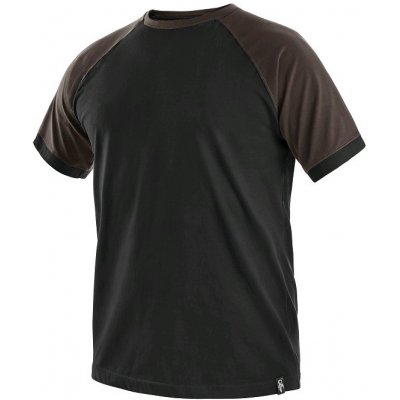Trička krátký rukáv tričko s krátkým rukávem OLIVER černo-hnědé – Zboží Mobilmania