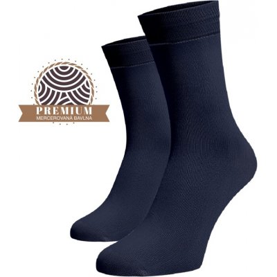 Ponožky z mercerované bavlny tmavě modré – Zboží Mobilmania