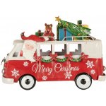Clayre & Eef Dřevěná vánoční dekorace Santa Claus v autobusu 22*17*2 cm – Hledejceny.cz