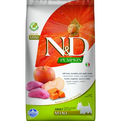 N&D Pumpkin Dog Adult Mini Grain Free Boar a Apple 2,5 kg – Hledejceny.cz