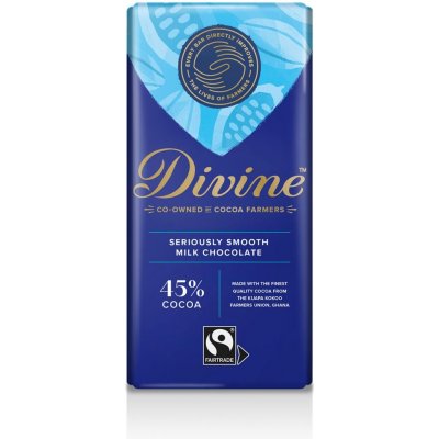 Divine Chocolate Mléčná čokoláda, 45 % 90 g – Hledejceny.cz