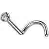 Piercing Šperky4U piercing do nosu titan čirý kamínek TIT1025-C