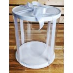 Cake Star 4Cake Plastový kulatý box na dorty bílý bez stuhy (26 x 26 x 31 cm) – Sleviste.cz