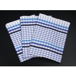 Polášek utěrky EGYPTSKÁ BAVLNA 14 modré káro/proužek 3 kusy 50x70cm – Zboží Mobilmania