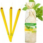 Hoxi Ušné svíčky v plátěném pytlíku meduňka 10 ks – Zboží Dáma