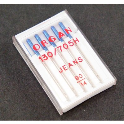 Jehly do šicích strojů ORGAN Jeans - 5 ks - velikost 90/14 – Zboží Mobilmania