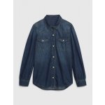 GAP 786984-00 dětská džínová košile tmavě modrá – Zboží Dáma