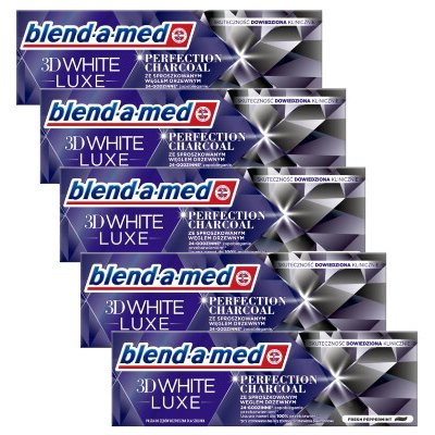 Blend-a-med 3D White Lux Charcoal 5 x 75 ml – Hledejceny.cz