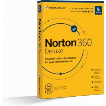 Norton 360 DELUXE 50GB 5 lic. 1 rok (21415000)