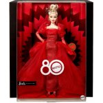 Mattel Barbie v červených šatech k 80. výročí JBJ17 – Zboží Dáma