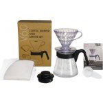 Hario V60-02 Pour Over Kit Plastic Black – Zboží Dáma