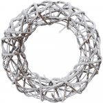 Mat Dekorace VĚNEC RATAN/PP HN se sněhem 15LED 30cm – Zboží Dáma